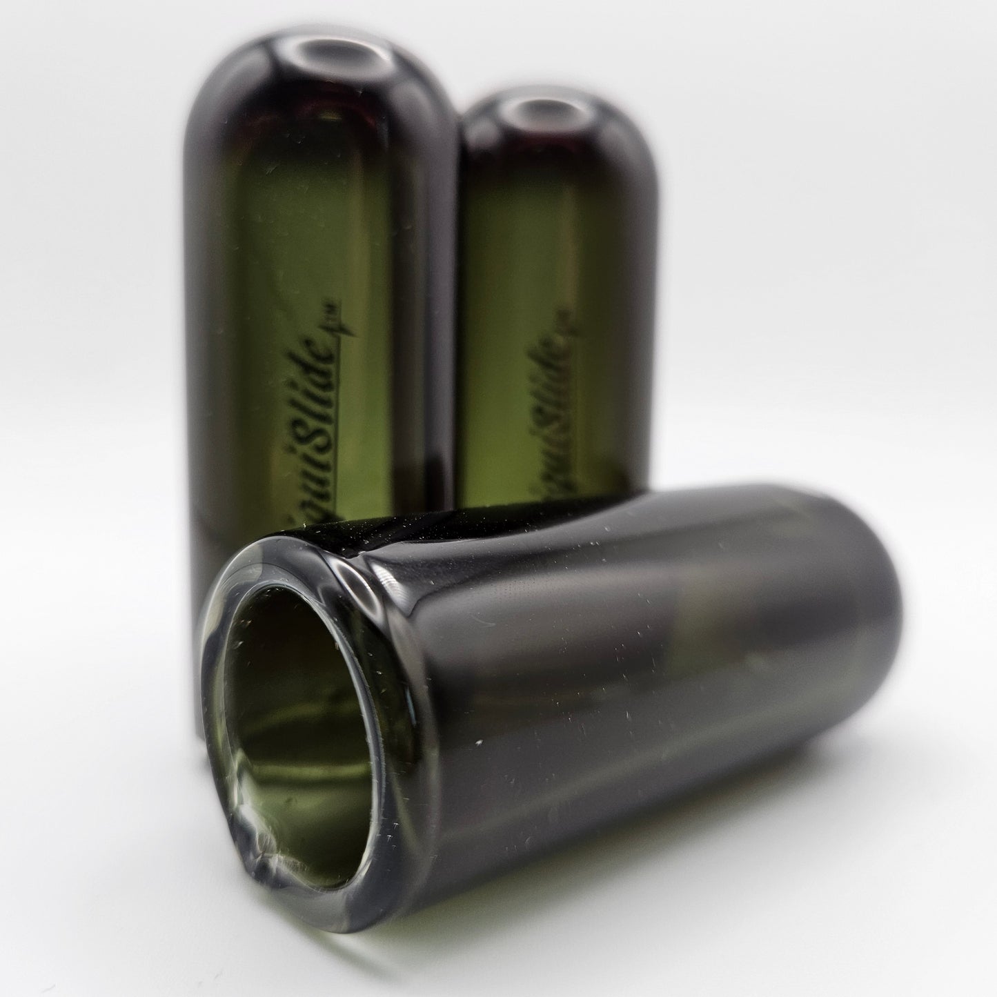 The LiquiSlide - Pinky Sized Glass Guitar Slide - Ultra Black - Liquislide