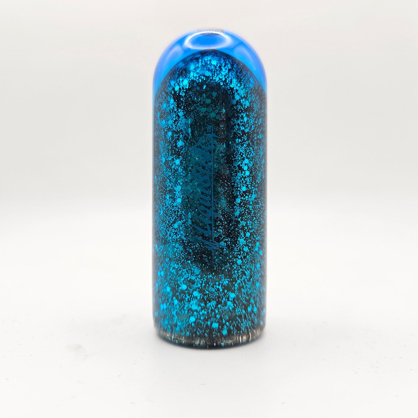 Limited Edition - Pinky Sized Glass Guitar Slide - Blue Tourmaline