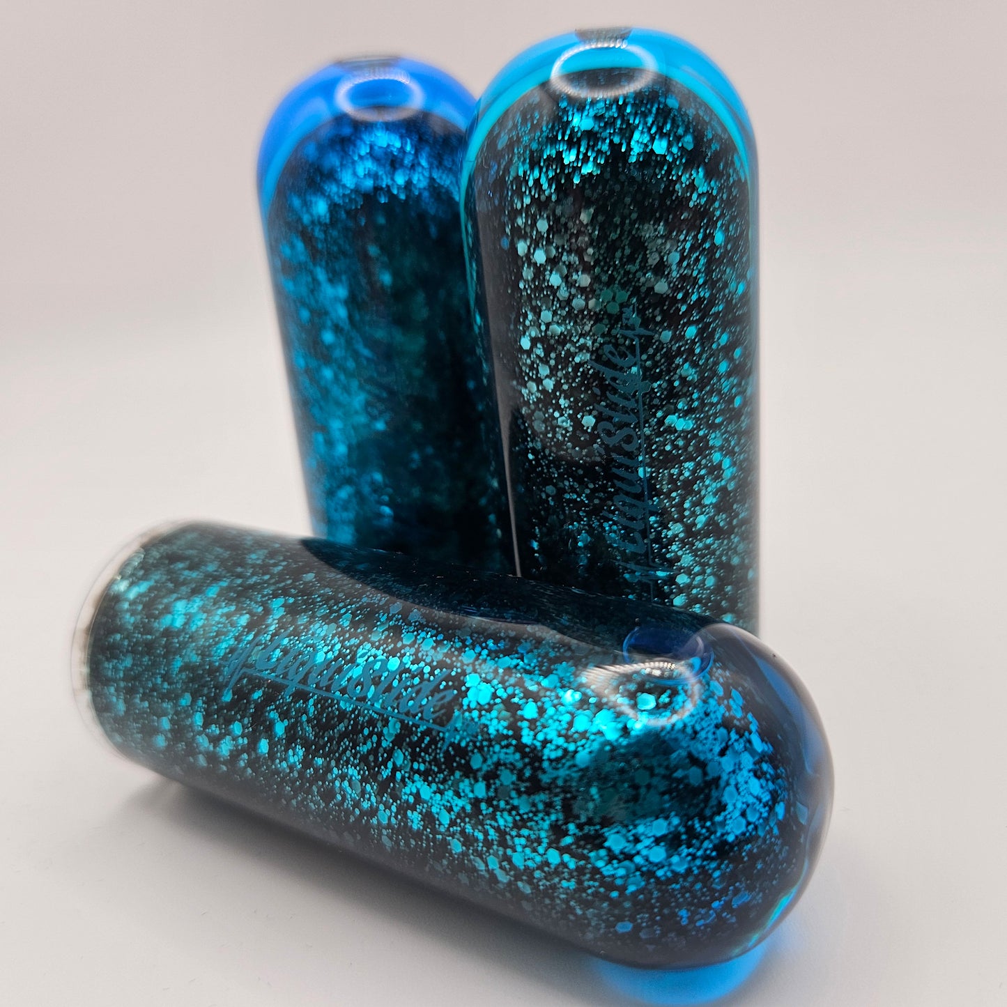 Limited Edition - Pinky Sized Glass Guitar Slide - Blue Tourmaline