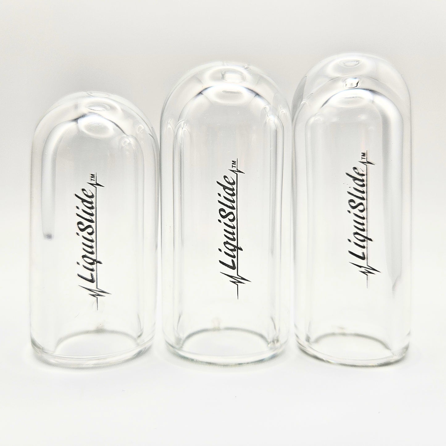 The LiquiSlide - Knuckle Sized Glass Guitar Slide - Clear - Liquislide