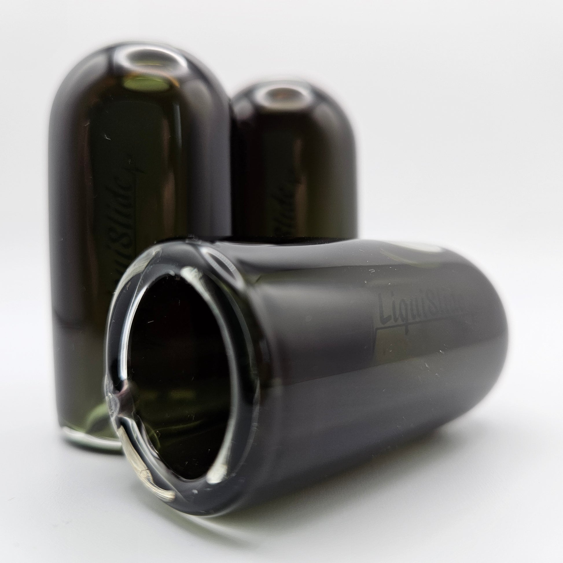 The LiquiSlide - Knuckle Sized Glass Guitar Slide - Ultra Black - Liquislide