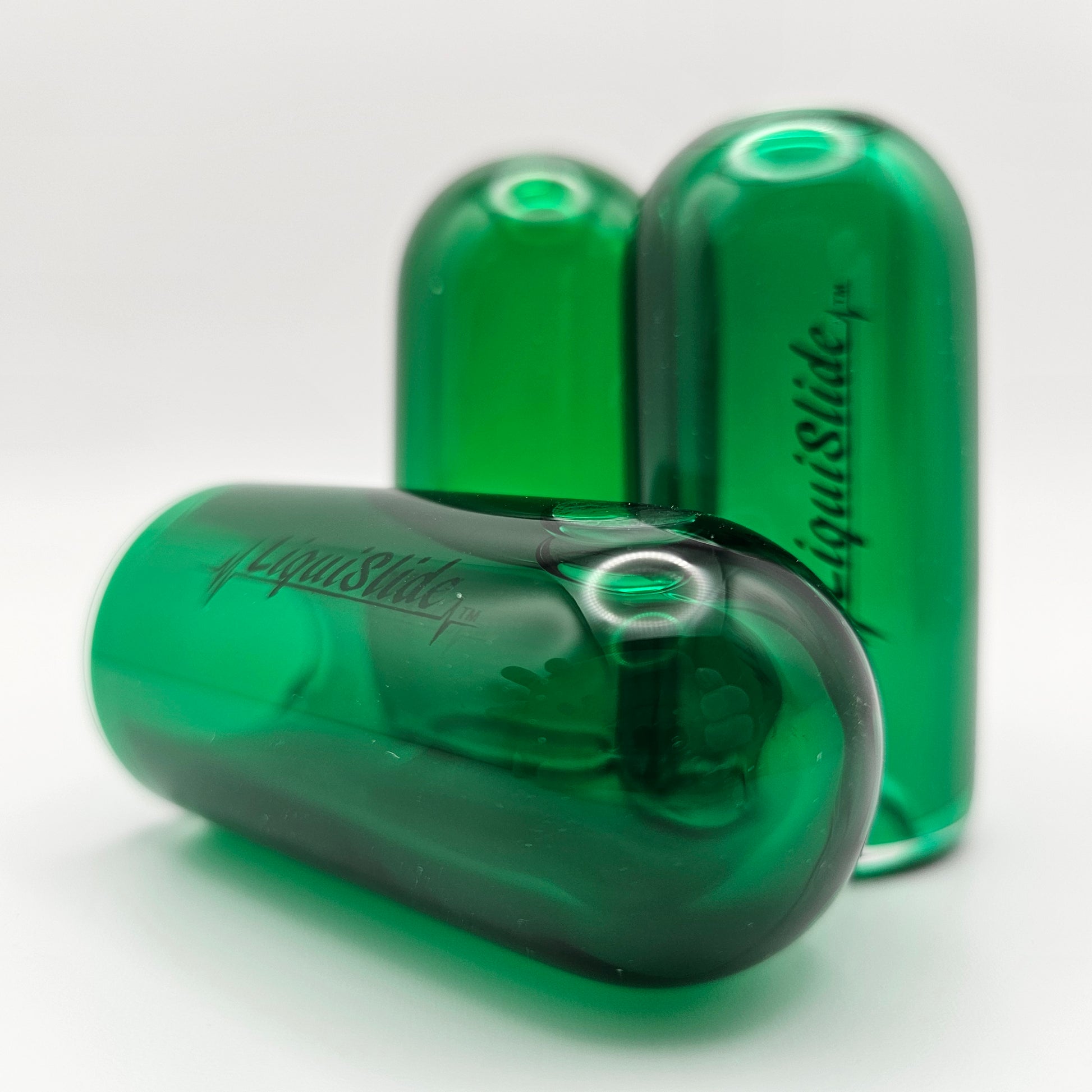 The LiquiSlide - Knuckle Sized Glass Guitar Slide - Go Green - Liquislide