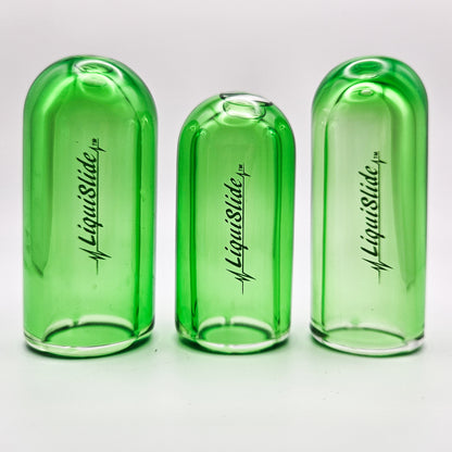 The LiquiSlide - Knuckle Sized Glass Guitar Slide - Light Green - Liquislide