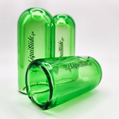 The LiquiSlide - Knuckle Sized Glass Guitar Slide - Light Green - Liquislide