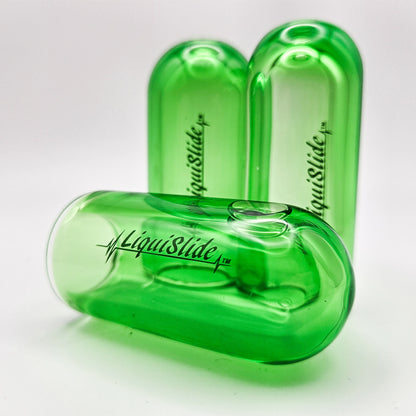 The LiquiSlide - Knuckle Sized Glass Guitar Slide - Light Green - Liquislide