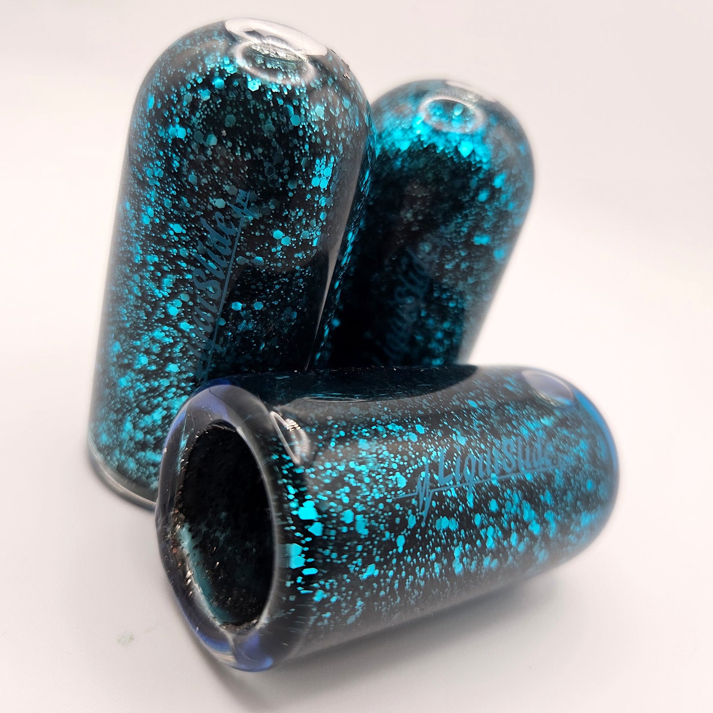 Limited Edition - Knuckle Sized Glass Guitar Slide -  Blue Tourmaline