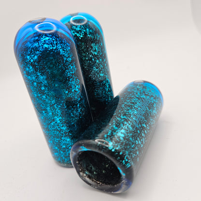 Limited Edition - Pinky Sized Glass Guitar Slide - Blue Tourmaline