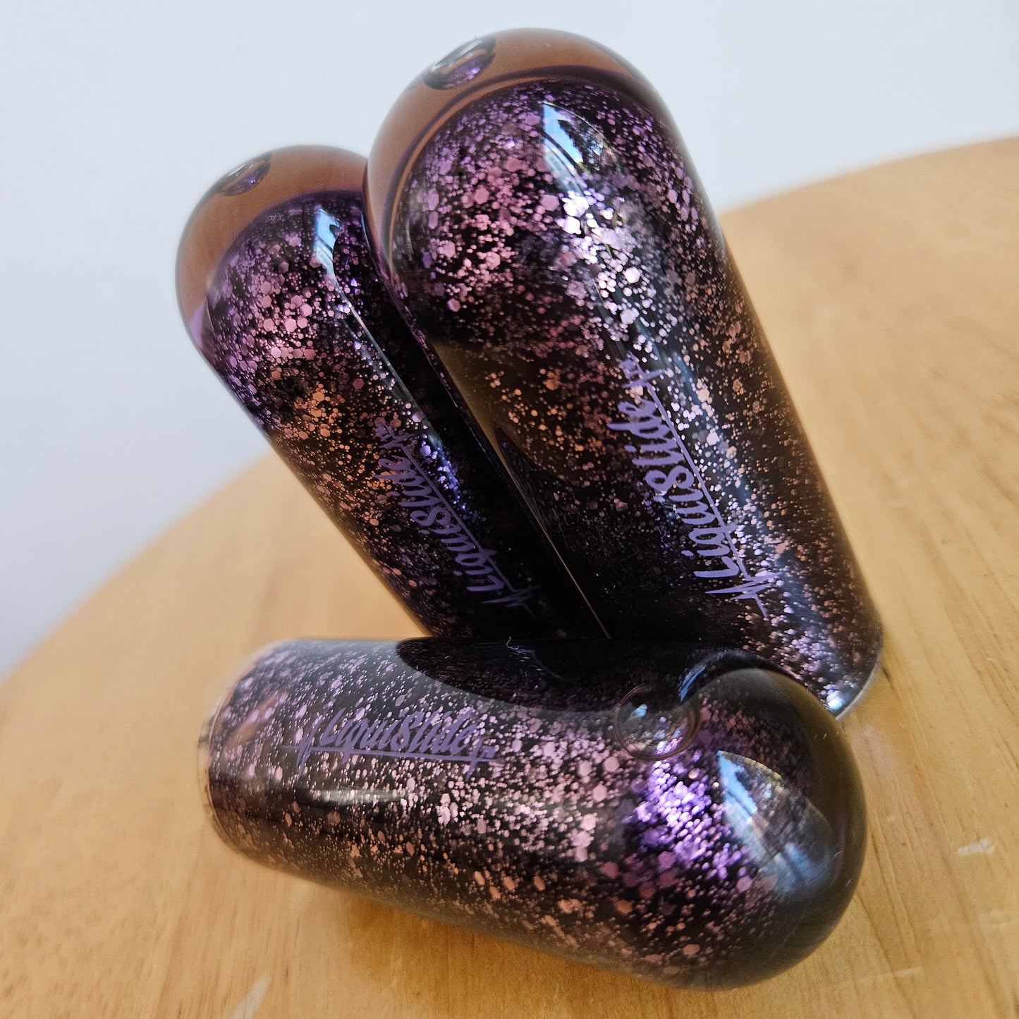 Limited Edition - Pinky Sized Glass Guitar Slide - Amethyst - Liquislide