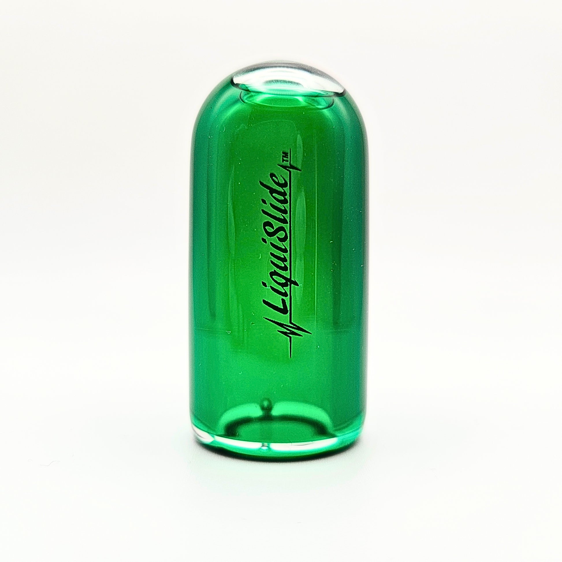 The LiquiSlide - Knuckle Sized Glass Guitar Slide - Go Green - Liquislide